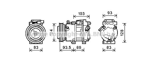 AVA QUALITY COOLING Компрессор, кондиционер HYK238